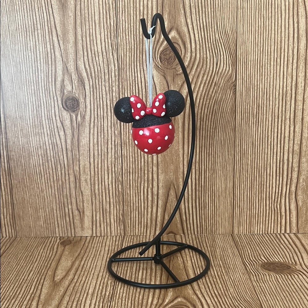 EUC Hallmark Disney Glitter Minnie Mouse Icon Silhouette Christmas Ornament